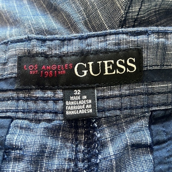 Guess Blue/White Designer Summer Boat Shorts Size 32 - Picture 10 of 15